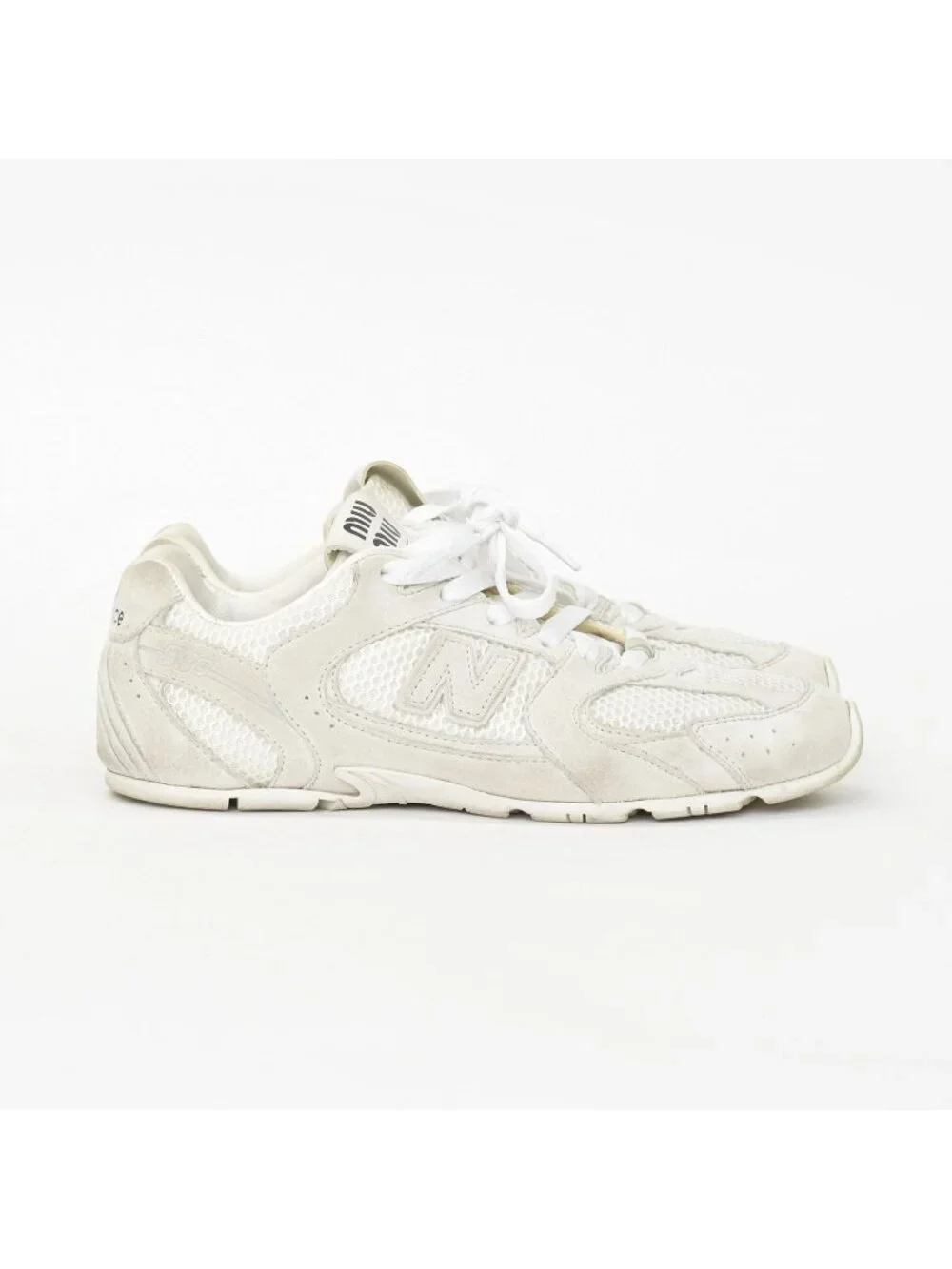 Miu Miu New Balance Suede Mesh Beige White